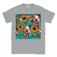 Heather Grey cute pig with patches seamless pattern Classic Tee - HRA Design Shop