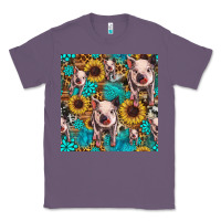 Lavender cute pig with patches seamless pattern Classic Tee - HRA Design Shop