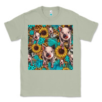 Matcha cute pig with patches seamless pattern Classic Tee - HRA Design Shop