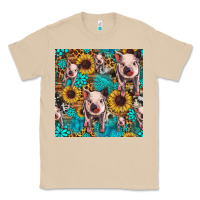Mushroom cute pig with patches seamless pattern Classic Tee - HRA Design Shop