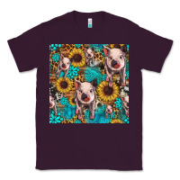 Plum cute pig with patches seamless pattern Classic Tee - HRA Design Shop
