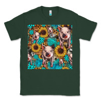 Sports Green cute pig with patches seamless pattern Classic Tee - HRA Design Shop