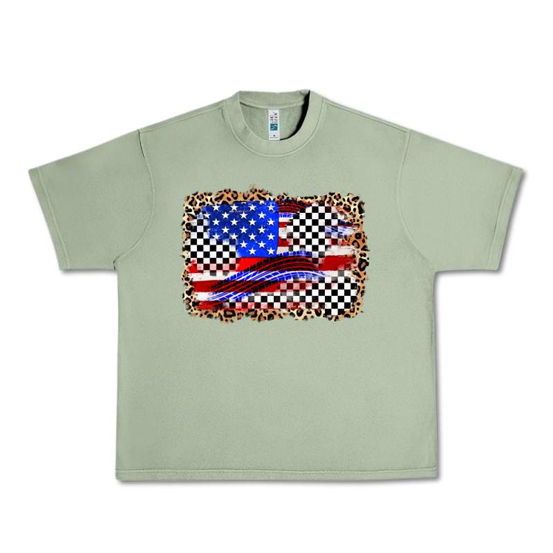Race American Flag Urban Heavy Tee by Zillion Design Studio | Teevron