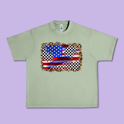 Race American Flag Urban Heavy Tee Designed By Zillion Design Studio