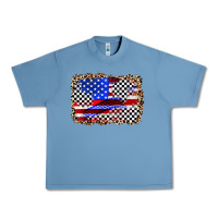 Pebble Blue race american flag Urban Heavy Tee - Zillion Design Studio