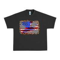 Pigment Black race american flag Urban Heavy Tee - Zillion Design Studio