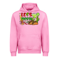Fuchsia Pink let's fiesta taco and beer Urban Hoodie - BarkalooDesign