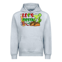 Heather Grey let's fiesta taco and beer Urban Hoodie - BarkalooDesign
