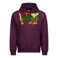 Mauve Wine let's fiesta taco and beer Urban Hoodie - BarkalooDesign