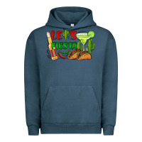 Pigment Midnight Navy let's fiesta taco and beer Urban Hoodie - BarkalooDesign