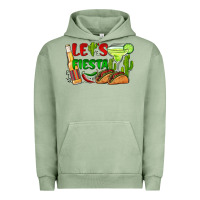 Pigment Oil Green let's fiesta taco and beer Urban Hoodie - BarkalooDesign