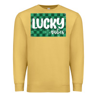 Antique Gold lucky vibes Premium Sweatshirt - MaliasSmallBusiness