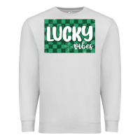 Dove Grey lucky vibes Premium Sweatshirt - MaliasSmallBusiness