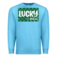Ocean Blue lucky vibes Premium Sweatshirt - MaliasSmallBusiness