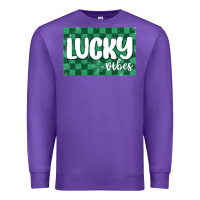 Purple lucky vibes Premium Sweatshirt - MaliasSmallBusiness