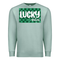 Seafoam lucky vibes Premium Sweatshirt - MaliasSmallBusiness