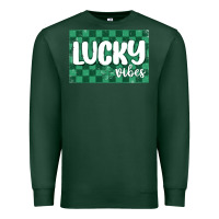 Sports Green lucky vibes Premium Sweatshirt - MaliasSmallBusiness