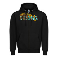 Black she is strong with cross Zipper Hoodie - AdoDesignShop