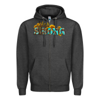 Charcoal Heather she is strong with cross Zipper Hoodie - AdoDesignShop