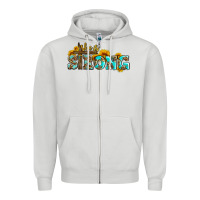 Dove Grey she is strong with cross Zipper Hoodie - AdoDesignShop