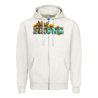 Oatmeal Heather she is strong with cross Zipper Hoodie - AdoDesignShop