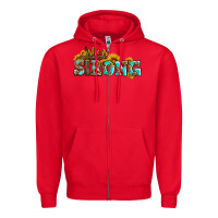 Red she is strong with cross Zipper Hoodie - AdoDesignShop