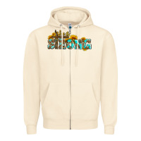 Sandshell she is strong with cross Zipper Hoodie - AdoDesignShop