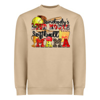Somebody's Loud Mouth Softball Mama Heavyweight Sweatshirt | Teevron