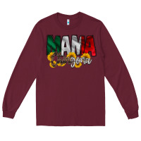 Burgundy mama chingona Long Sleeve Tee - RacoonDesign