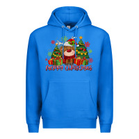 True Royal merry christmas reindeer Premium Hoodie - MaliasSmallBusiness