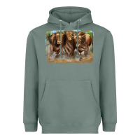 Sage 3 red angus bulls Heavyweight Hoodie - LillyAllenDesigns