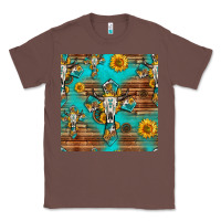 Chestnut bull skull cross seamless pattern Classic Tee - HRA Design Shop
