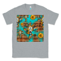 Heather Grey bull skull cross seamless pattern Classic Tee - HRA Design Shop