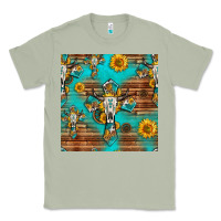 Matcha bull skull cross seamless pattern Classic Tee - HRA Design Shop