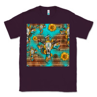 Plum bull skull cross seamless pattern Classic Tee - HRA Design Shop