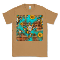 Toasted Coconut bull skull cross seamless pattern Classic Tee - HRA Design Shop
