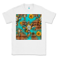 White bull skull cross seamless pattern Classic Tee - HRA Design Shop