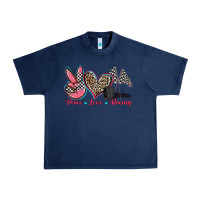 Navy peace love racing Urban Heavy Tee - Zillion Design Studio