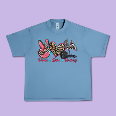 Peace Love Racing Urban Heavy Tee Designed By Zillion Design Studio