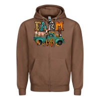 Chestnut farm life farm animals truck Zipper Hoodie - Jasminsmagicworld