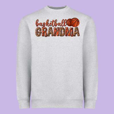 Heavyweight Sweatshirt basketball grandma with leopard