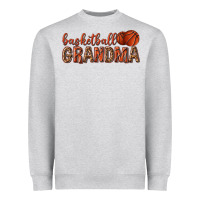 Heather Grey basketball grandma with leopard Heavyweight Sweatshirt - texasbilliewilder