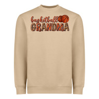 Mushroom basketball grandma with leopard Heavyweight Sweatshirt - texasbilliewilder