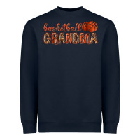 Navy basketball grandma with leopard Heavyweight Sweatshirt - texasbilliewilder