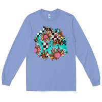 Colony Blue race sunflower patches Long Sleeve Tee - AdoDesignShop
