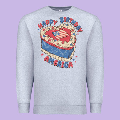 Happy Birthday America Premium Sweatshirt Designed By Maliassmallbusiness