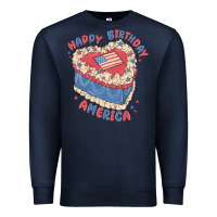Navy happy birthday america Premium Sweatshirt - MaliasSmallBusiness