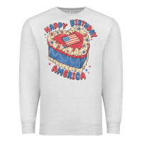 Oatmeal Heather happy birthday america Premium Sweatshirt - MaliasSmallBusiness