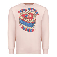 Pale Pink happy birthday america Premium Sweatshirt - MaliasSmallBusiness