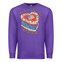 Purple happy birthday america Premium Sweatshirt - MaliasSmallBusiness